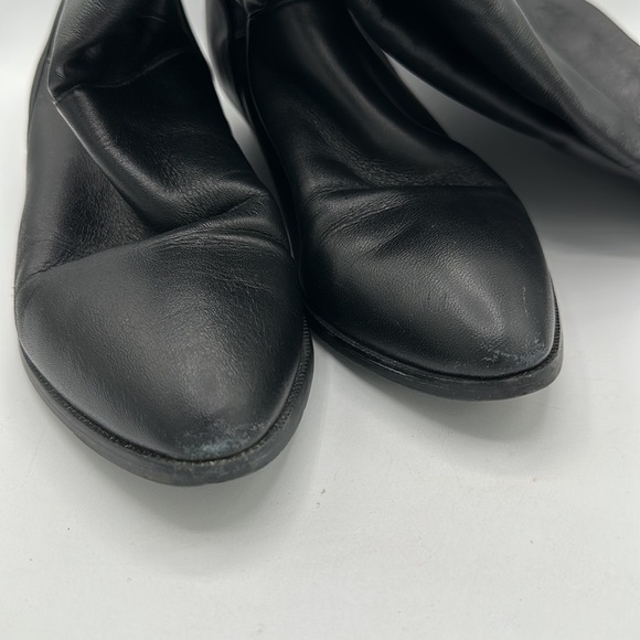 Vintage black leather Peter Pan boots, size 6M - Picture 4 of 6